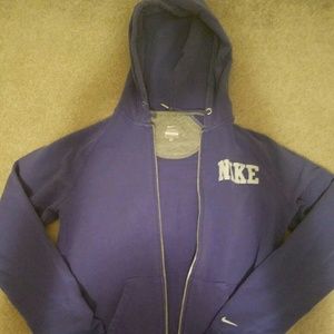 Nike purple zip up hoodie